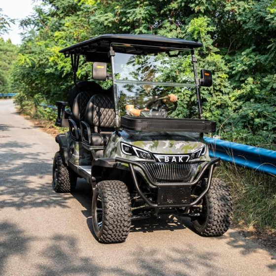 Custom BAK 4+2/6 Seater 5KW Lithium Electric Street Legal Adult Buggy Sightseeing Hunting Golf Cart 70-90km Range Eec/GCC/Dot/CE