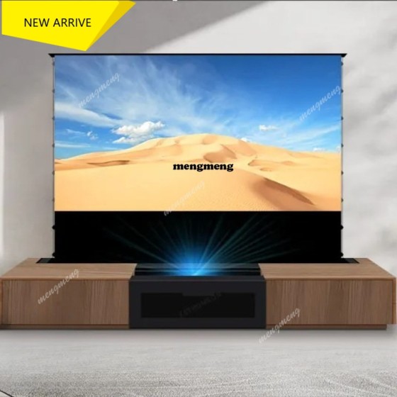 M138 Modern 120-Inch Floor Rising Projection Screens Integrated Laser TV Cabinet for Hisense L9Q Triple Laser Ultra Short Projec