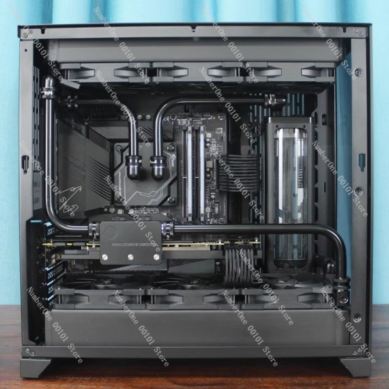 No light pollution i9 14900k 9800x3D rtx5080 5090 split water-cooled desktop computer host