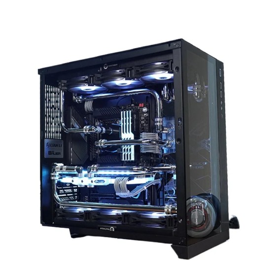 Rog family bucket 5090 d/RTX5080 split water cooled DIY computer Game LIVE host