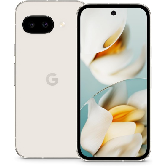 Google Pixel 9a with Gemini - Unlocked Android Smartphone with Incredible Camera and AI Photo Editing, All-Day Battery, and Powerful Security - Porcelain - 128 GB