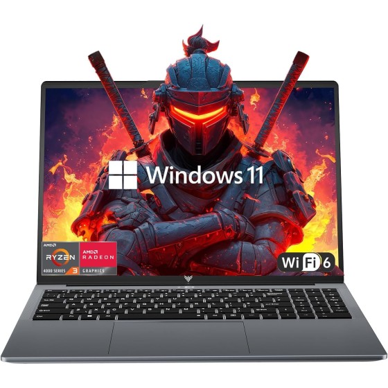 Gaming Laptop, Laptop with AMD Ryzen 4300U(Up to 3.7GHz), 16GB DDR4 512GB SSD Laptop Computer, 16.0inch Windοws 11 Laptop, 1920P FHD Display, WiFi 6, USB3.2, Type_C